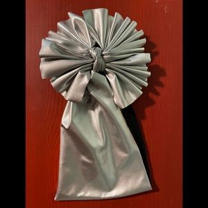 Silver Pleather Shredded Headwrap